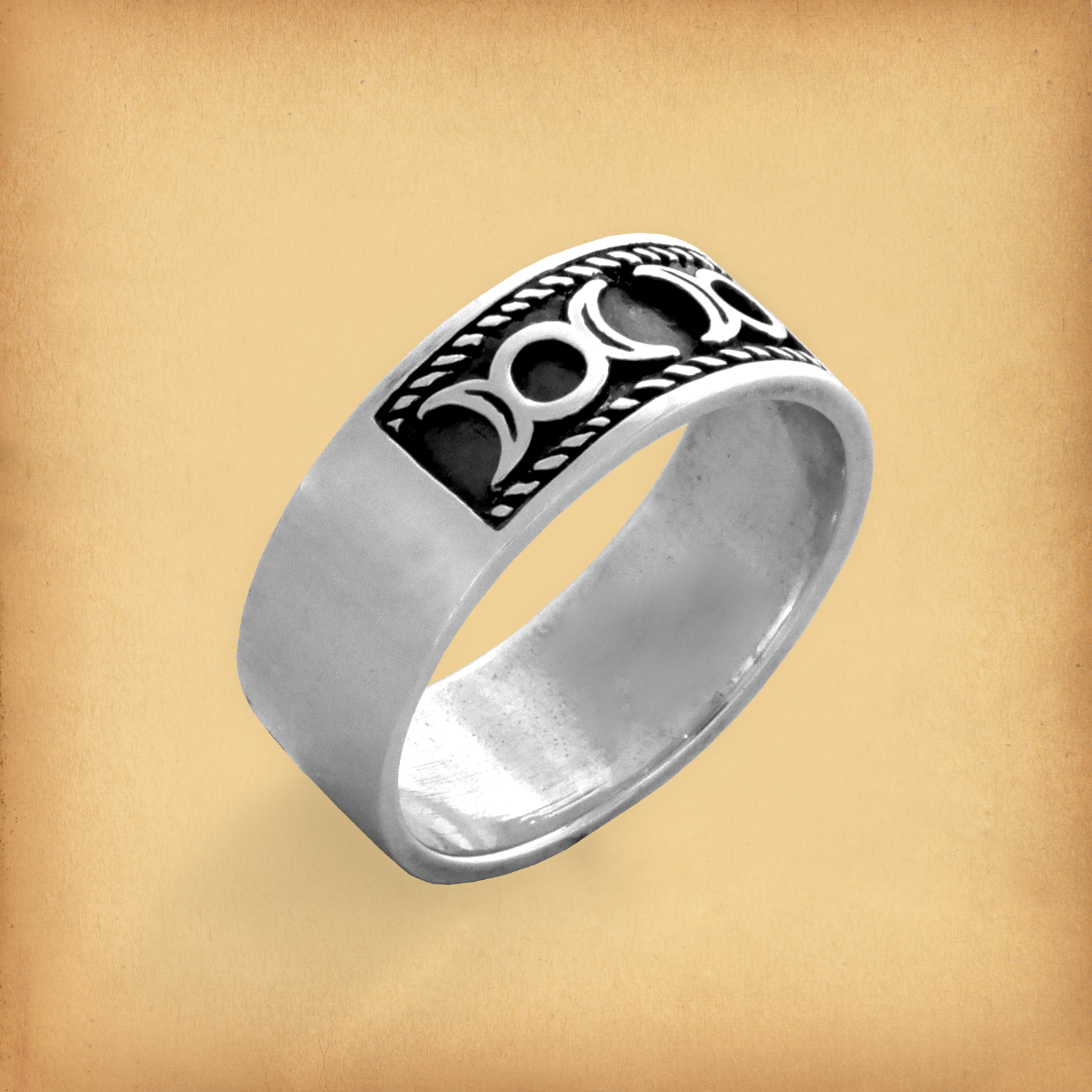 Silver Triple Moon Ring