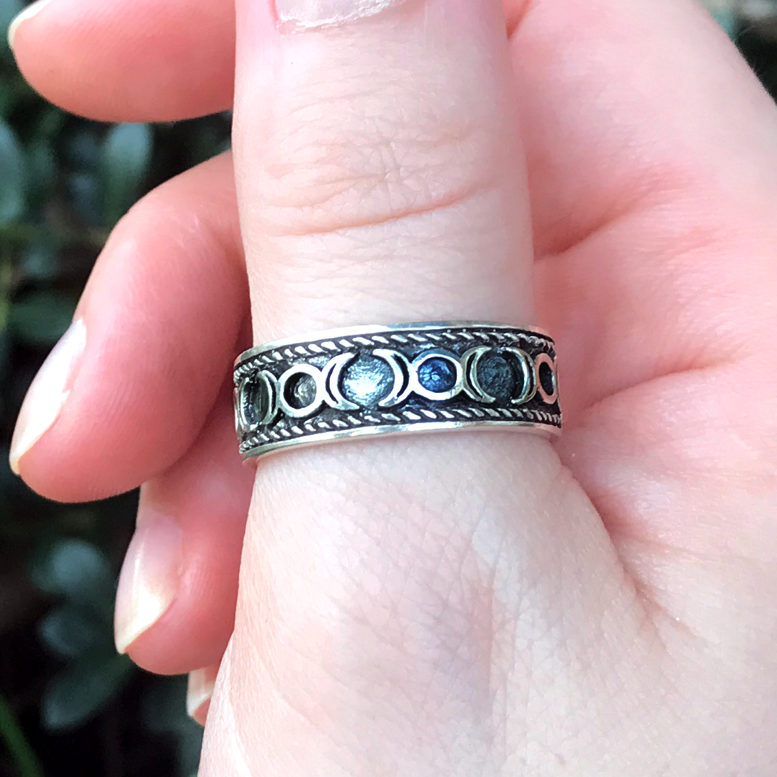 Silver Triple Moon Ring