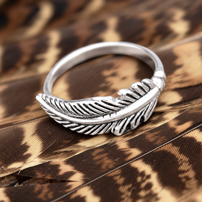 Silver Feather Ring