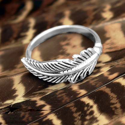 Silver Feather Ring