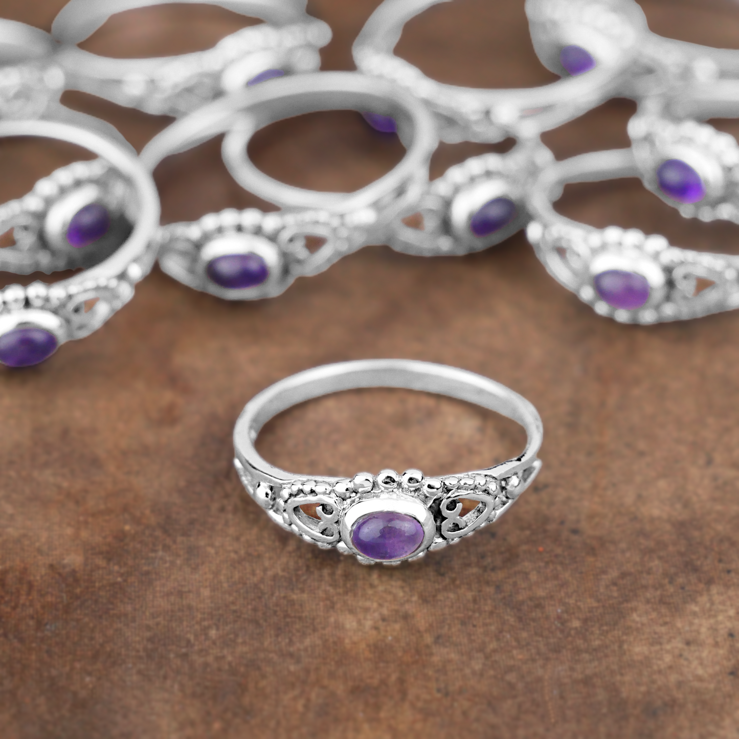 Silver Victorian Amethyst Ring