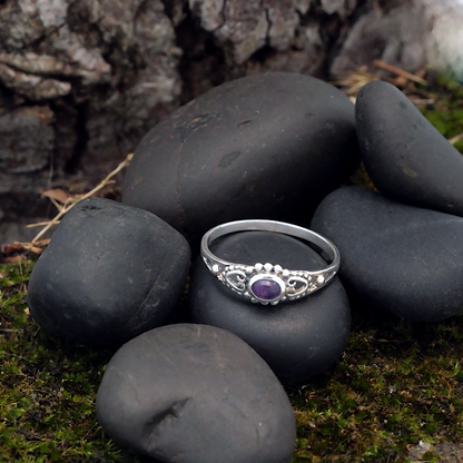 Silver Victorian Amethyst Ring
