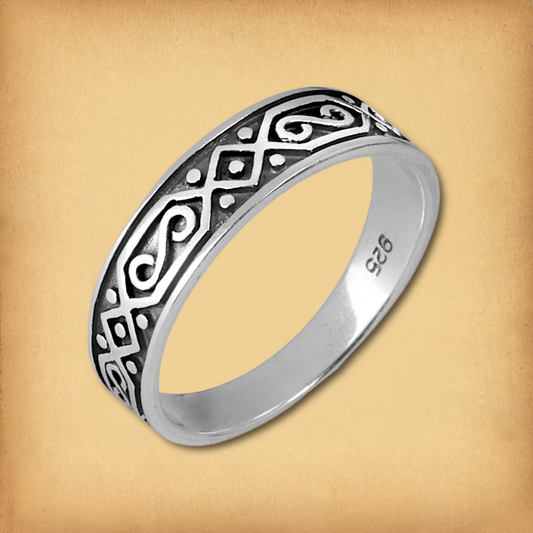 Silver Boho Tribal Ring