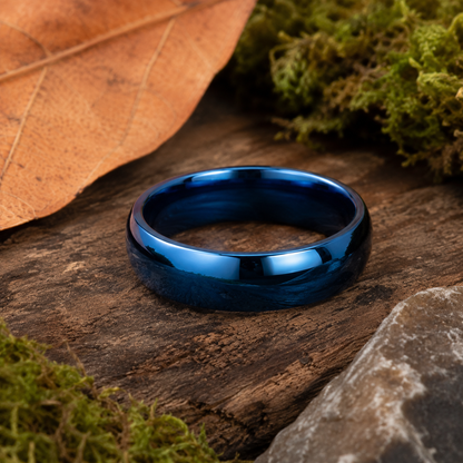 Steel Sapphire Blue Band