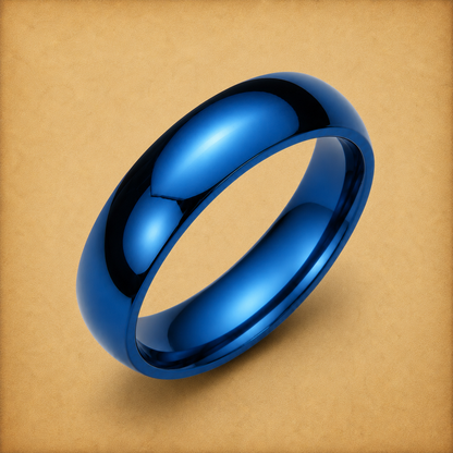 Steel Sapphire Blue Band