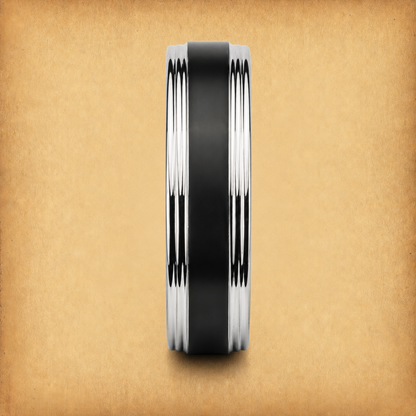 Steel Black Center Band