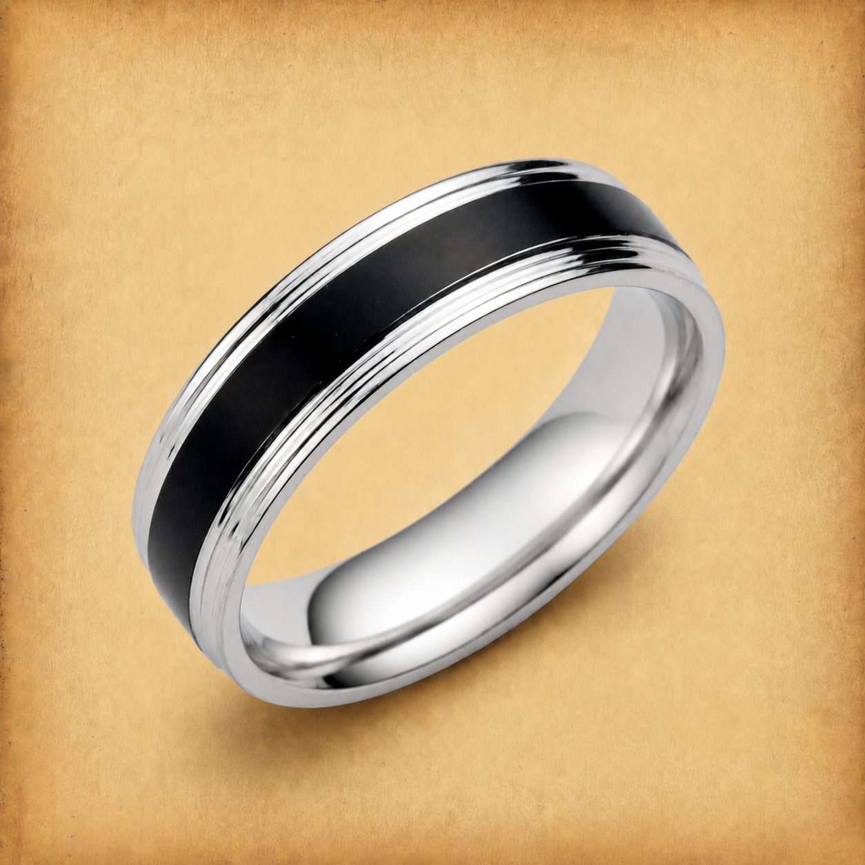Steel Black Center Band
