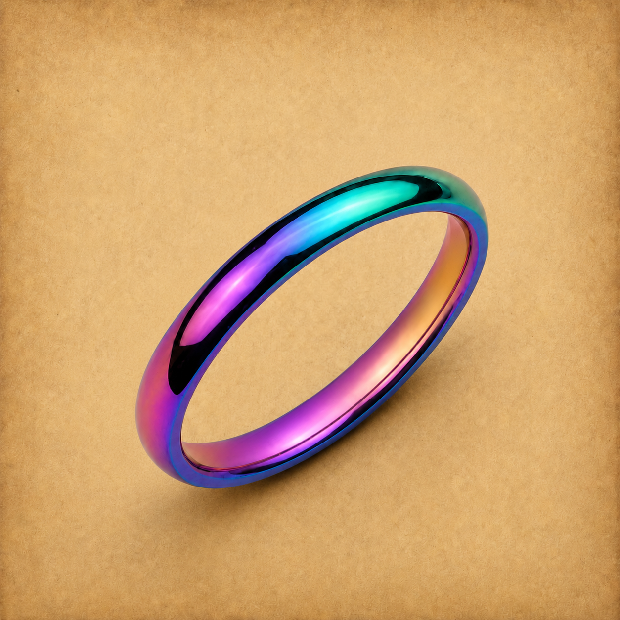 Steel 3mm Rainbow Band