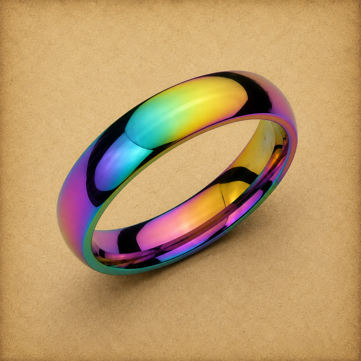 Steel 6mm Rainbow Band