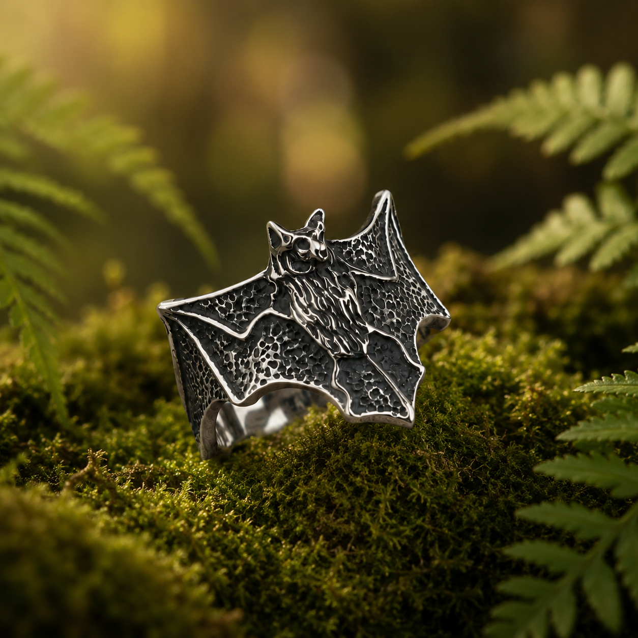 Steel Flying Bat Ring