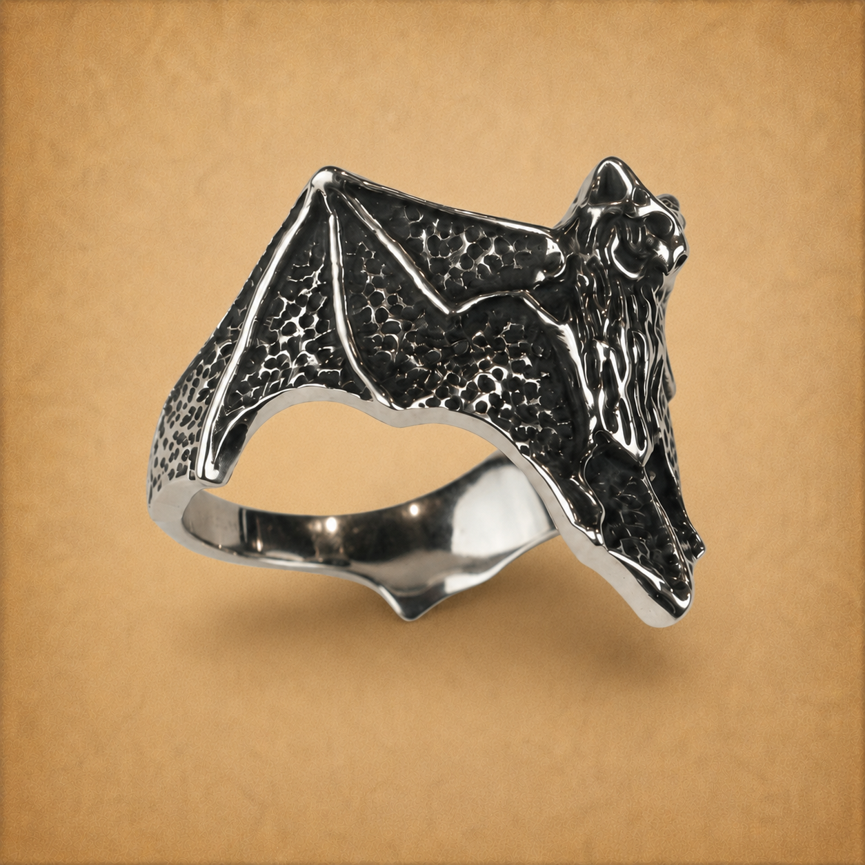 Steel Flying Bat Ring