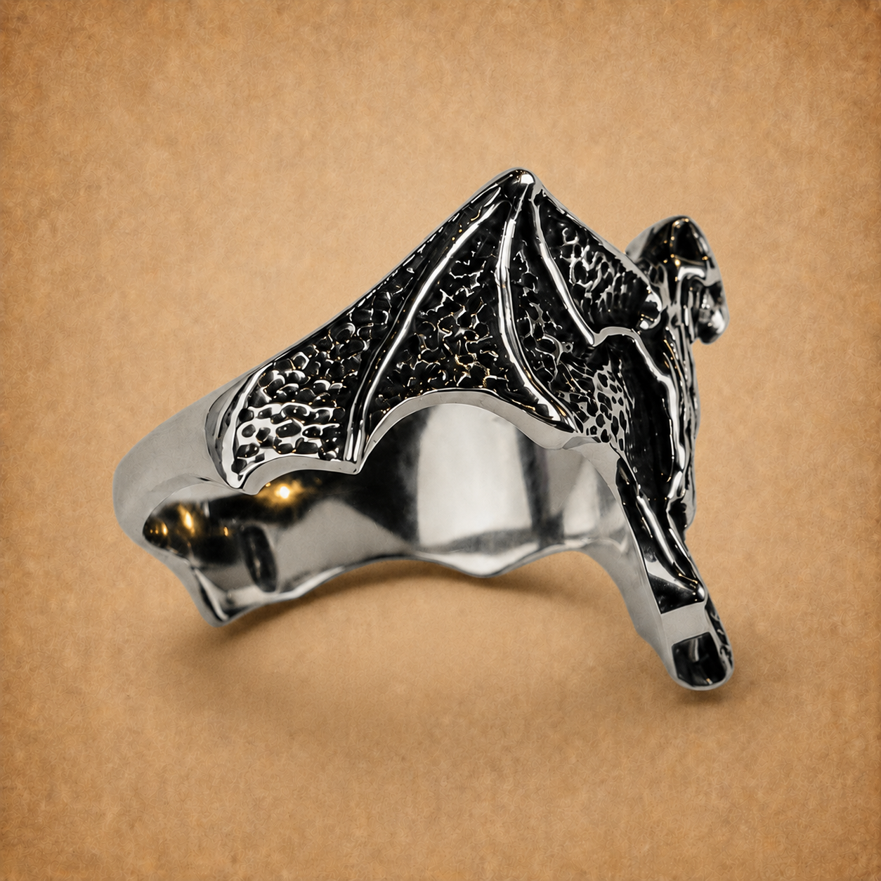Steel Flying Bat Ring
