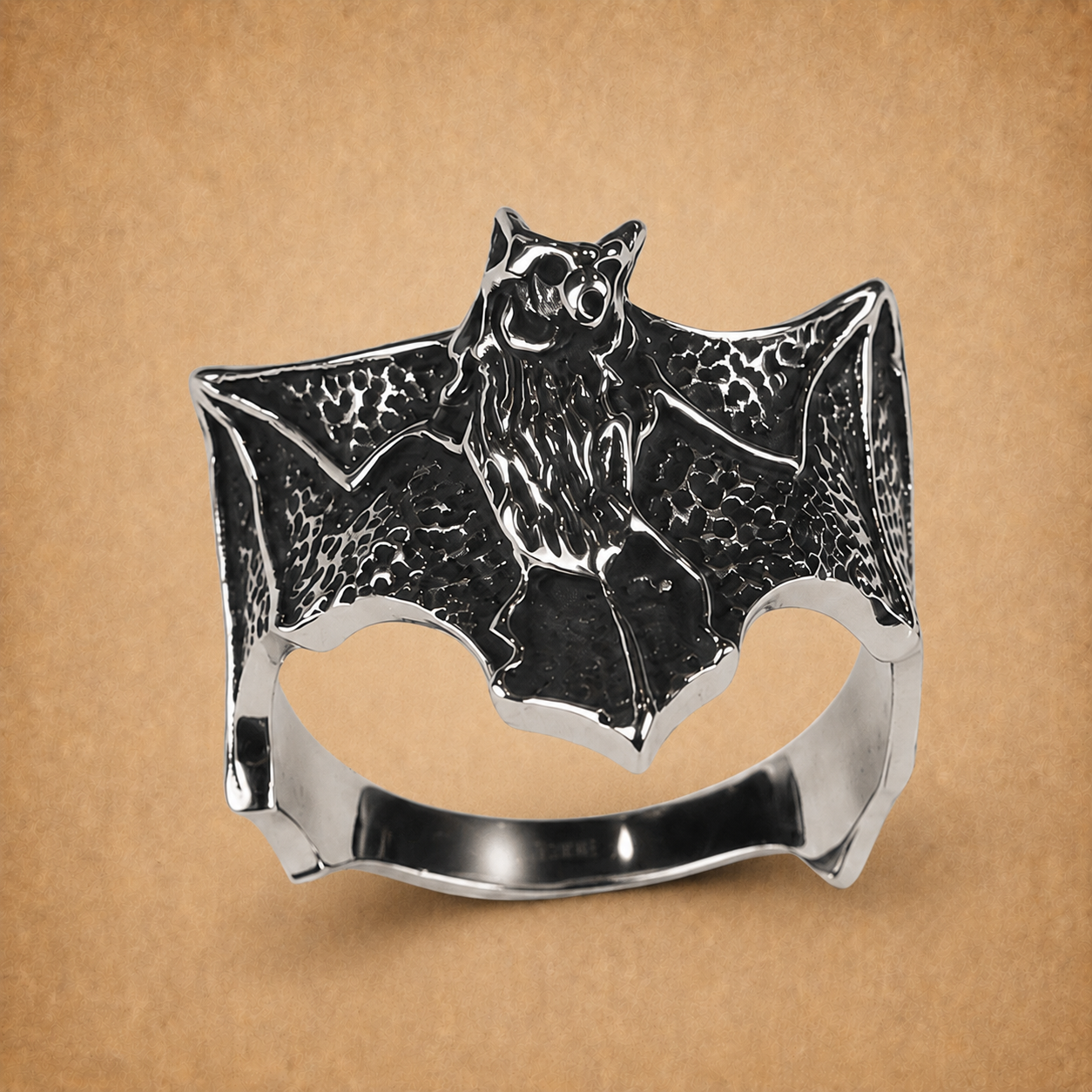 Steel Flying Bat Ring