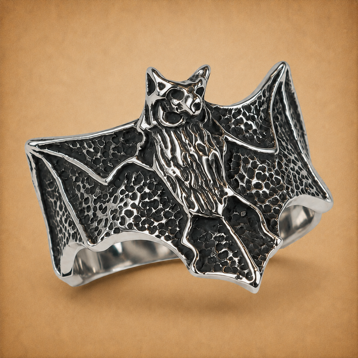 Steel Flying Bat Ring