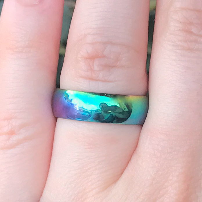 Rainbow Stainless Steel Ring Gryphon s Moon