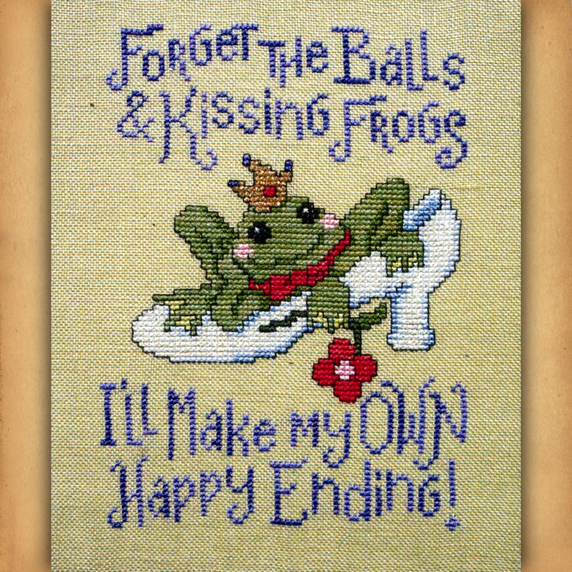 "I'll Make My Own Happy Ending" Cross Stitch Pattern