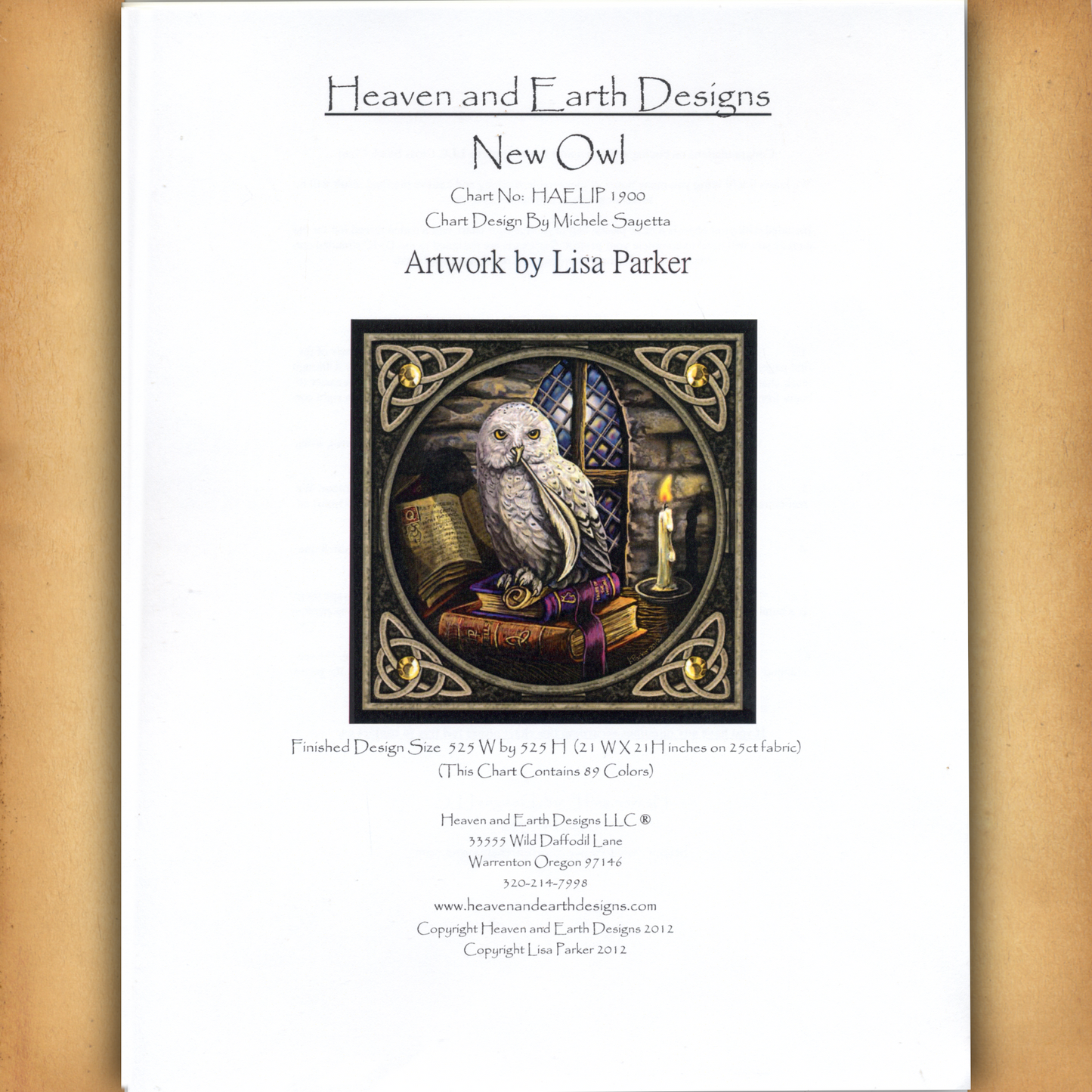 "Literary Owl" Cross Stitch Pattern