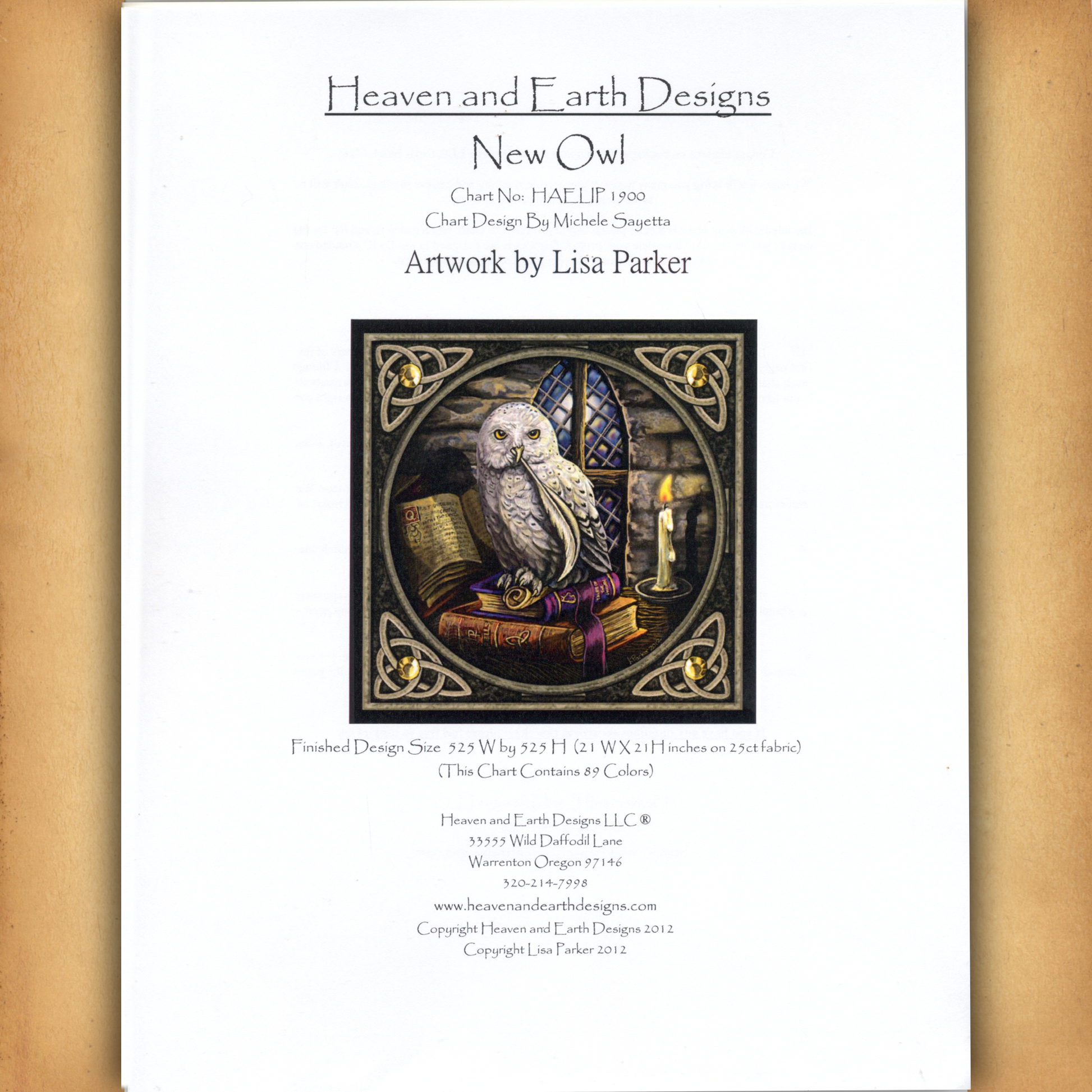 "Literary Owl" Cross Stitch Pattern