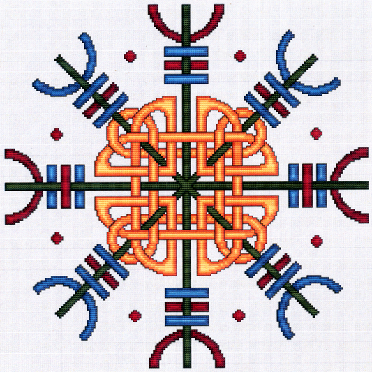 Aegishjalmr, Viking Rune Cross Stitch Pattern