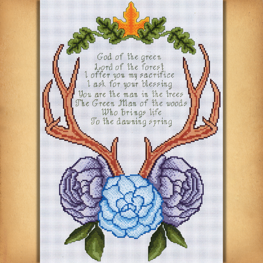 Horned God Cross Stitch Pattern