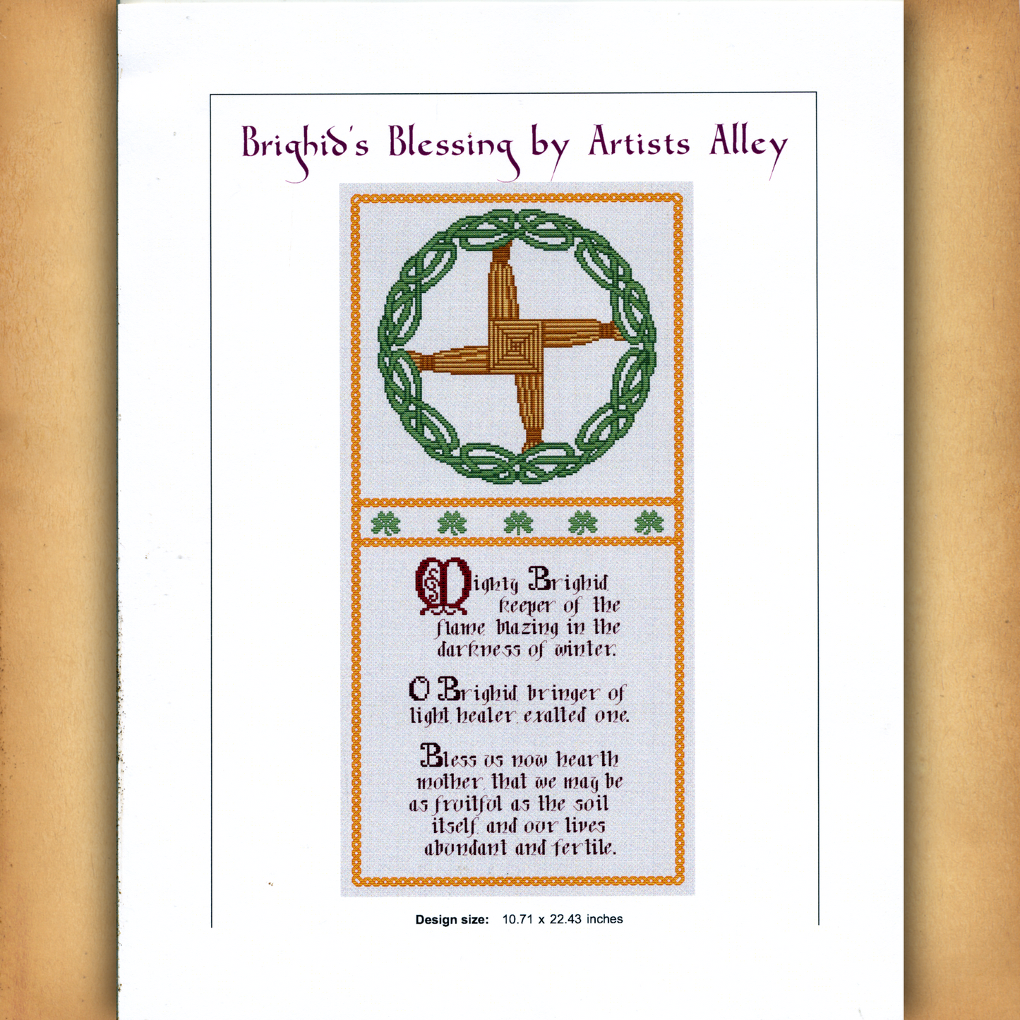 Brighid's Blessing Cross Stitch Pattern