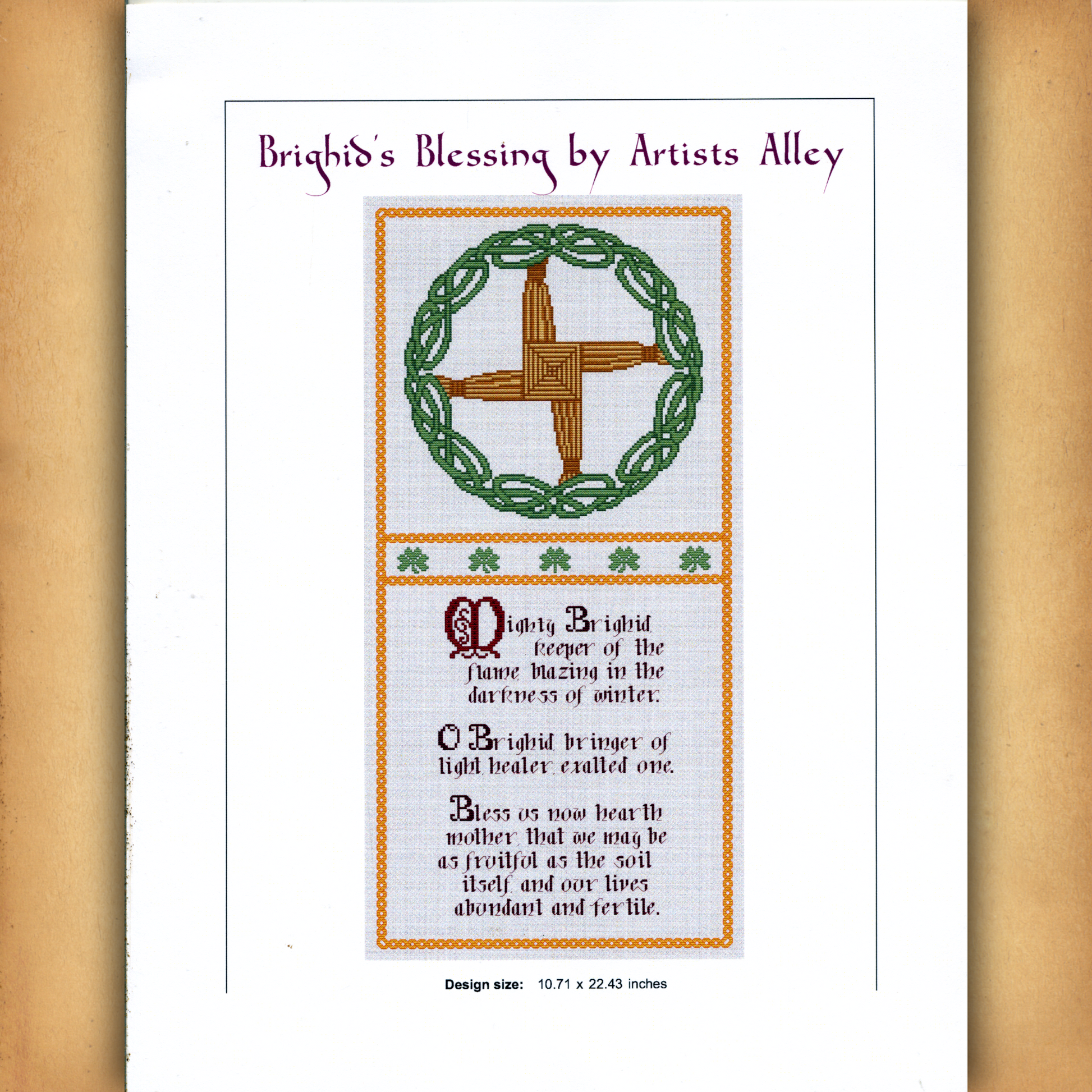 Brighid's Blessing Cross Stitch Pattern