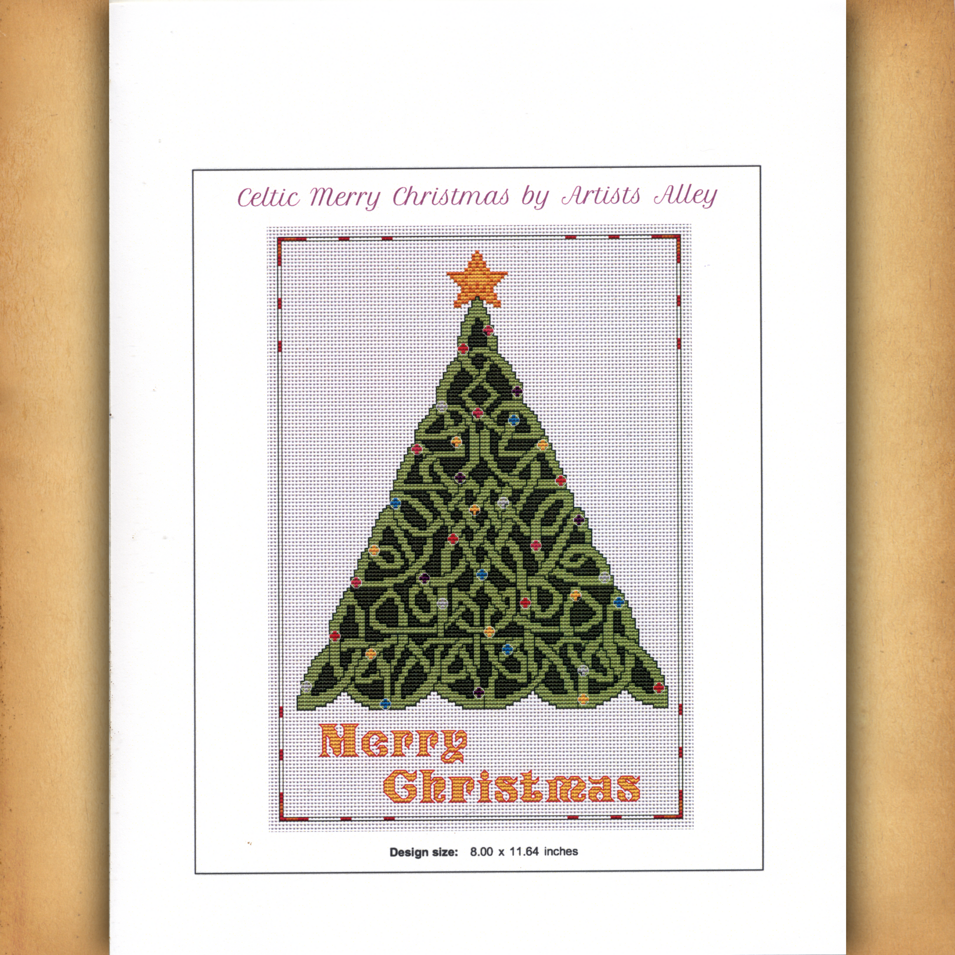 Celtic Christmas Tree Cross Stitch Pattern