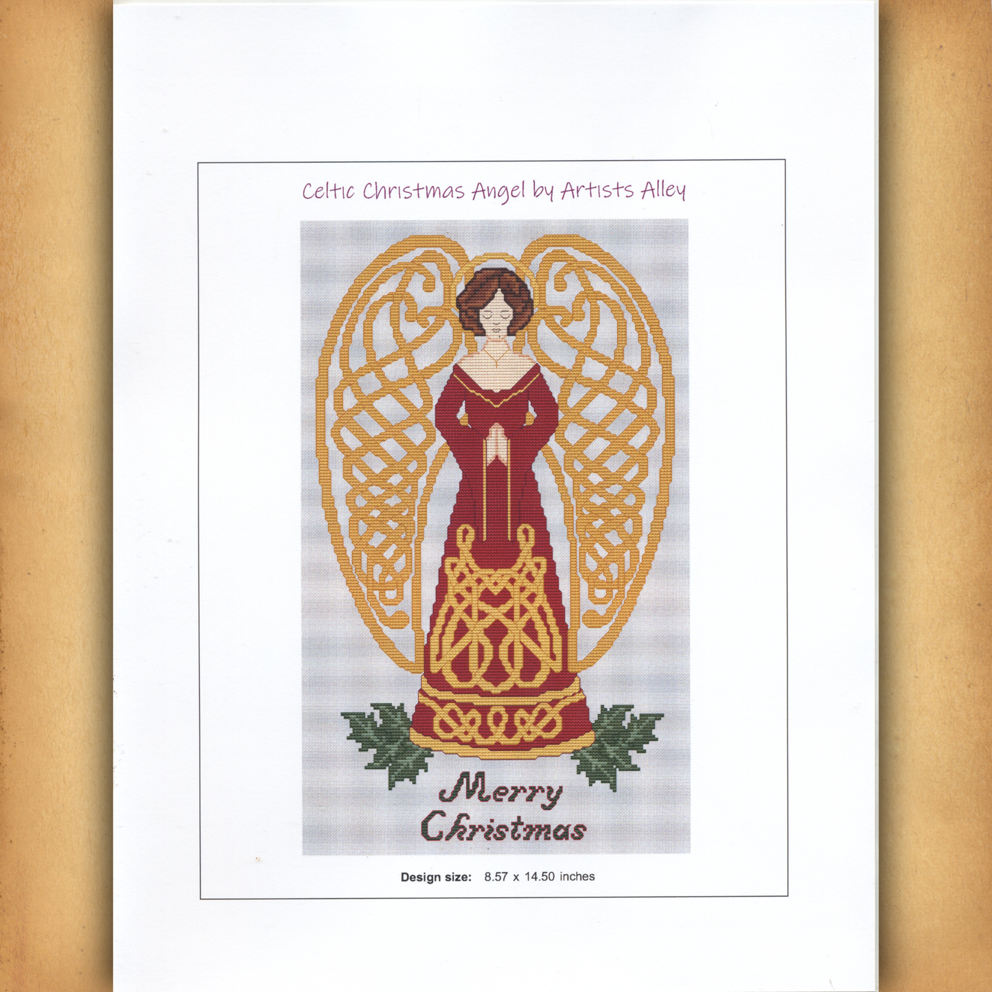 Celtic Christmas Angel Cross Stitch Pattern