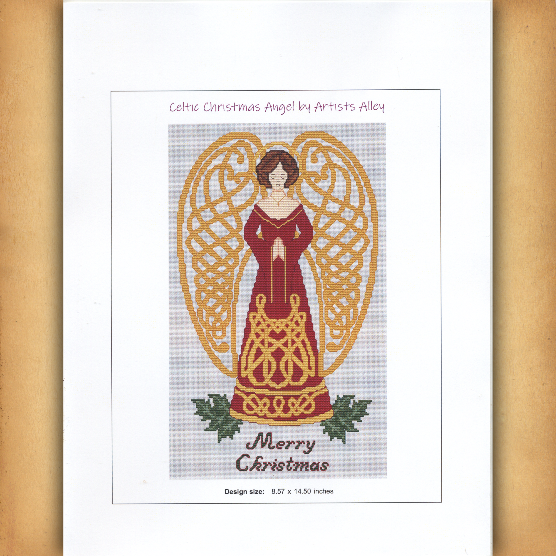 Celtic Christmas Angel Cross Stitch Pattern