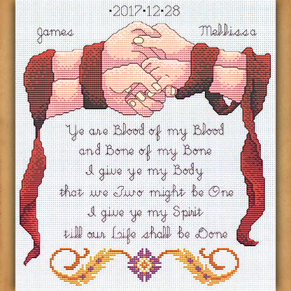 Handfasting Keepsake Cross Stitch Pattern