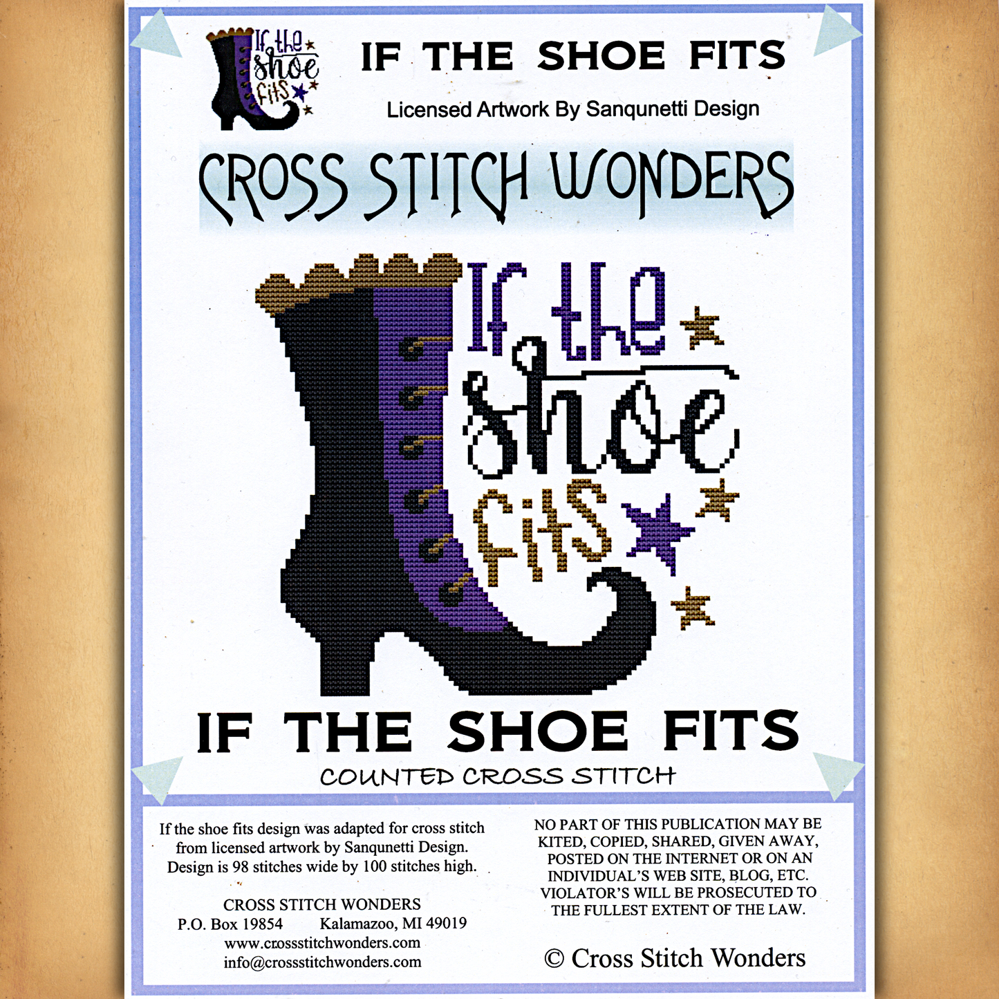 "If the Shoe Fits" Cross Stitch Pattern
