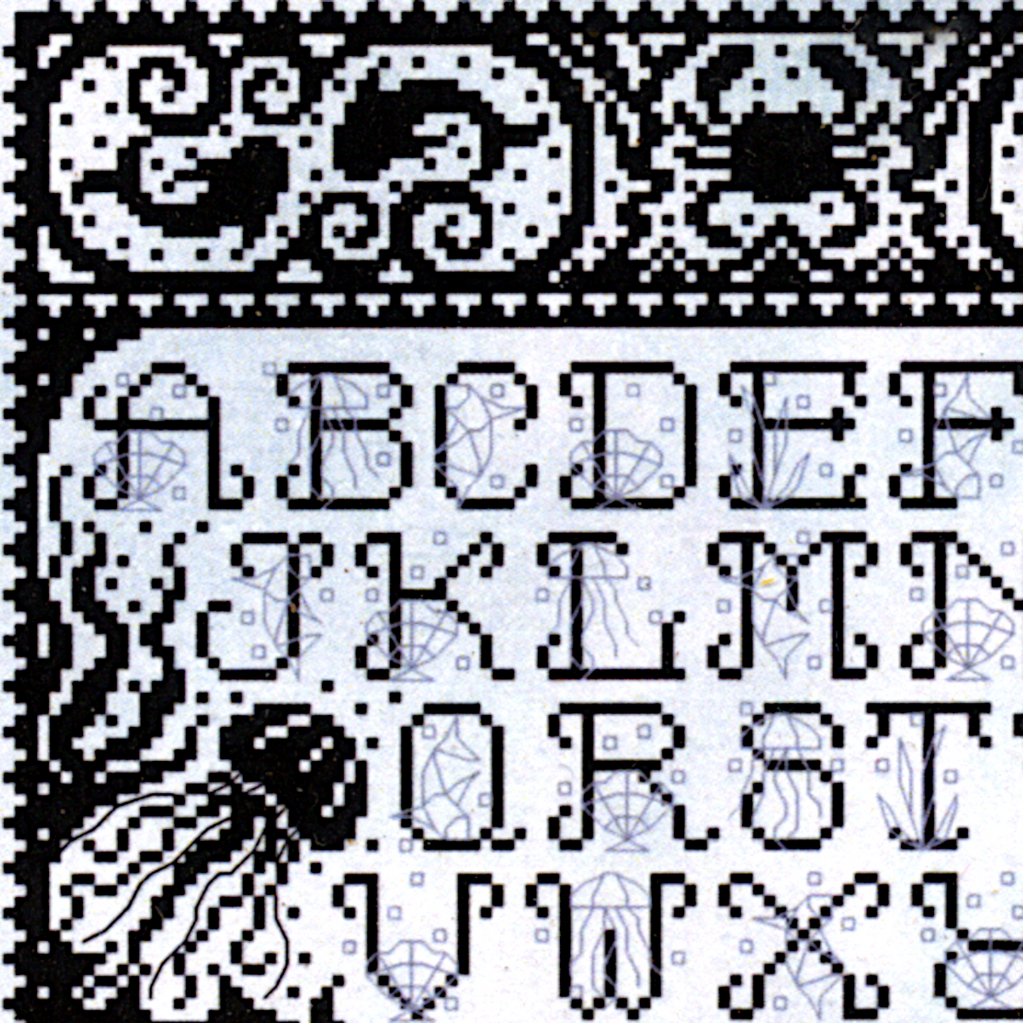 The Mermaid’s Realm Cross Stitch Sampler