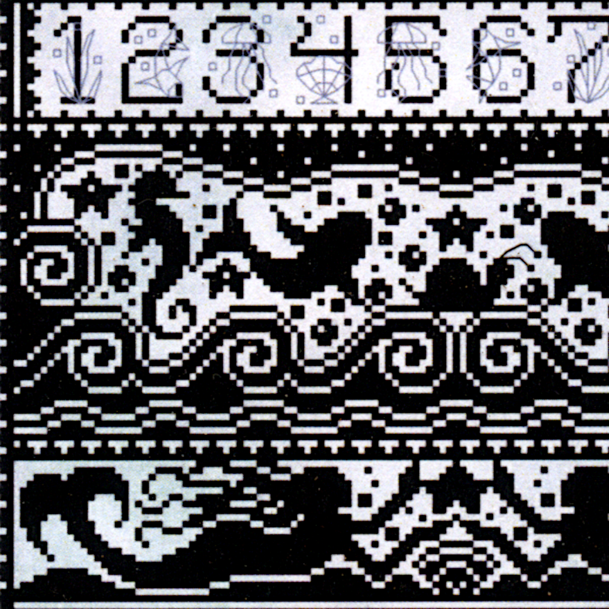The Mermaid’s Realm Cross Stitch Sampler