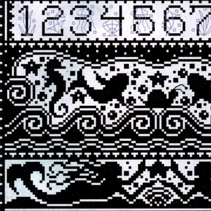 The Mermaid’s Realm Cross Stitch Sampler
