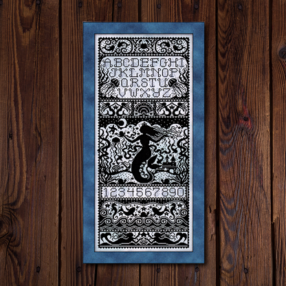 The Mermaid’s Realm Cross Stitch Sampler