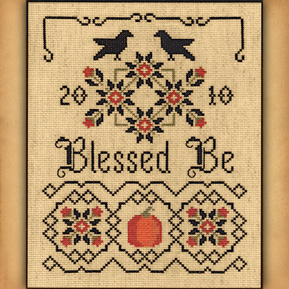 Blessed Be Sampler Cross Stitch Pattern