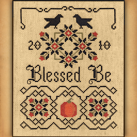 Blessed Be Sampler Cross Stitch Pattern