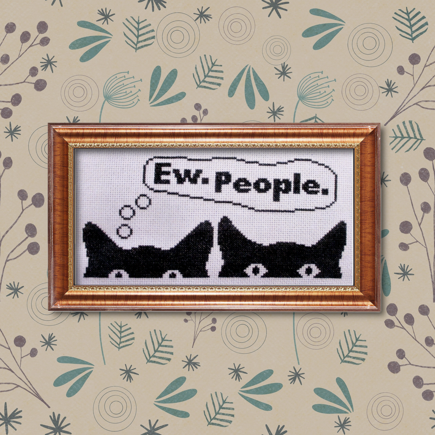 "Ew. People." Cross Stitch Pattern