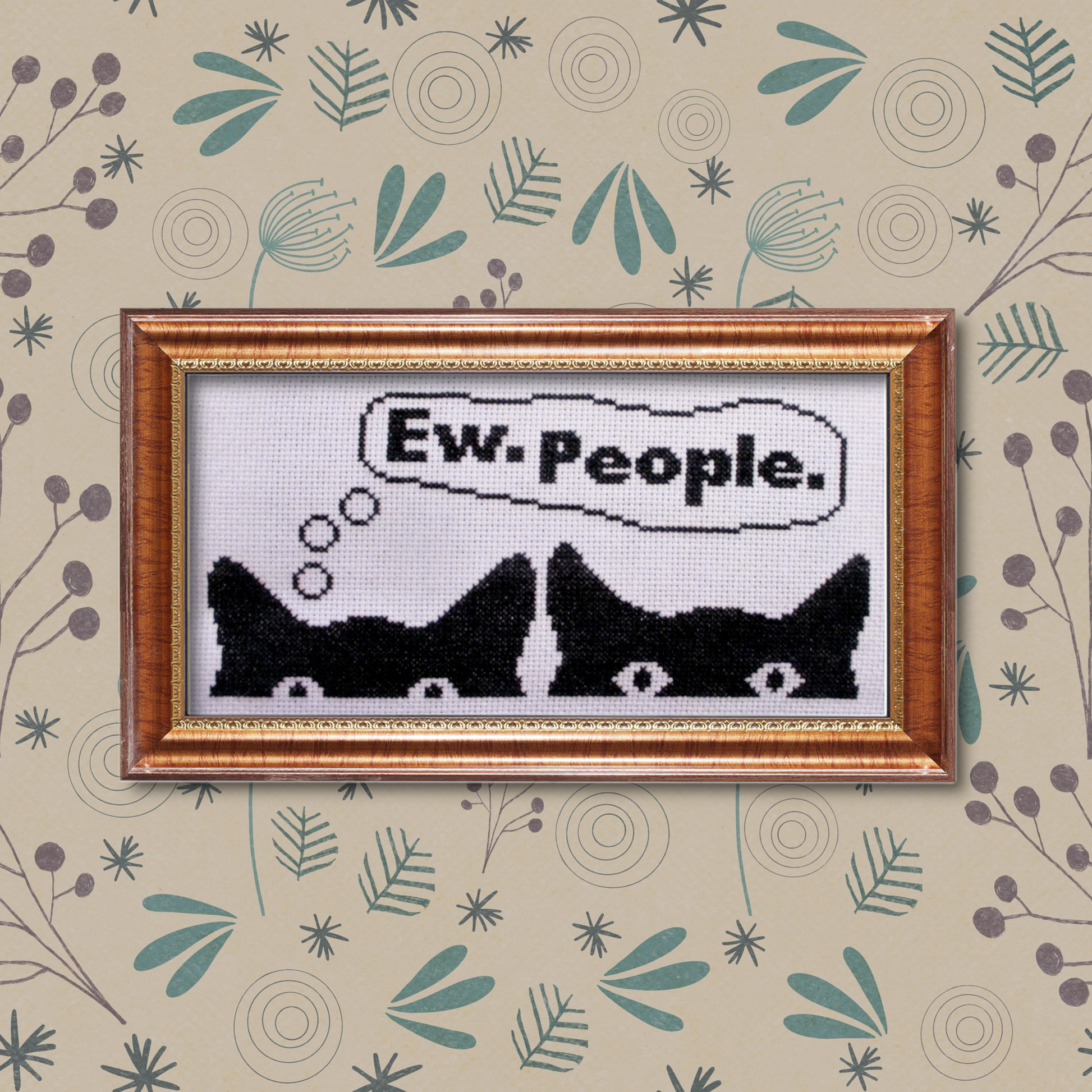 "Ew. People." Cross Stitch Pattern