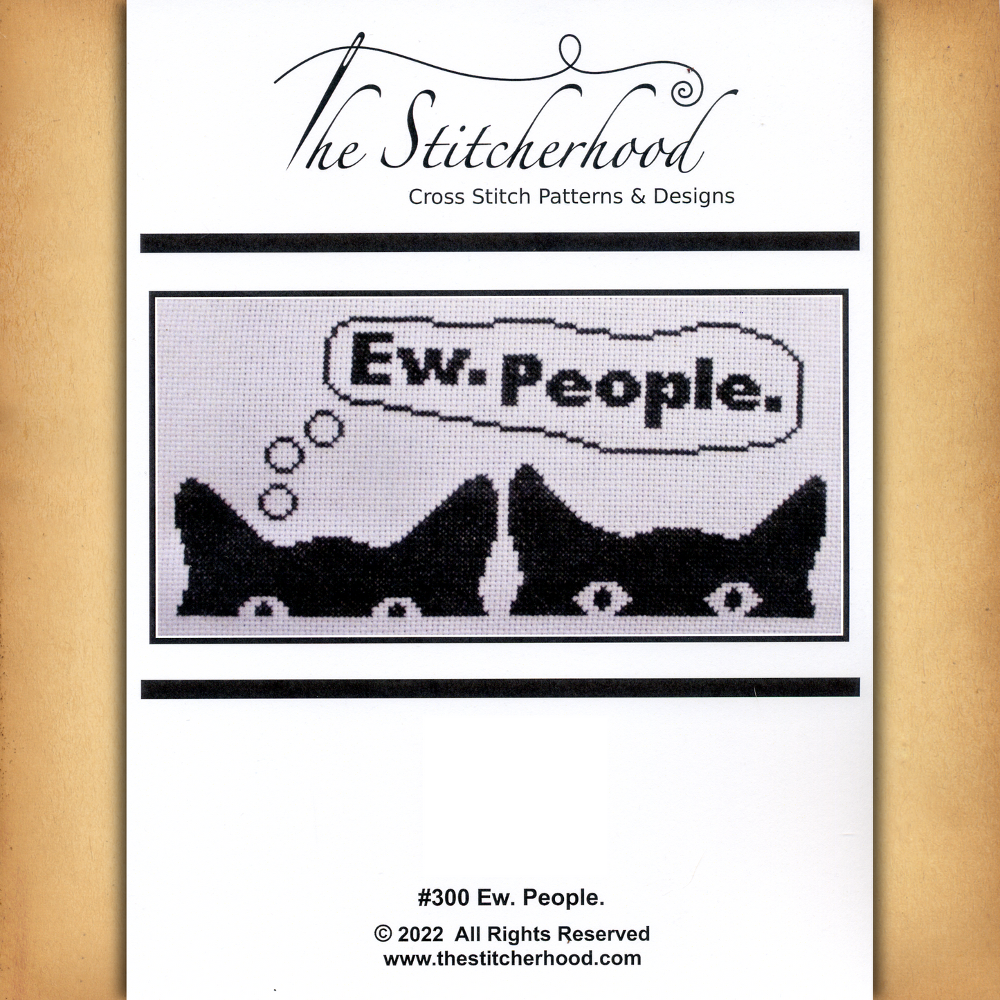 "Ew. People." Cross Stitch Pattern