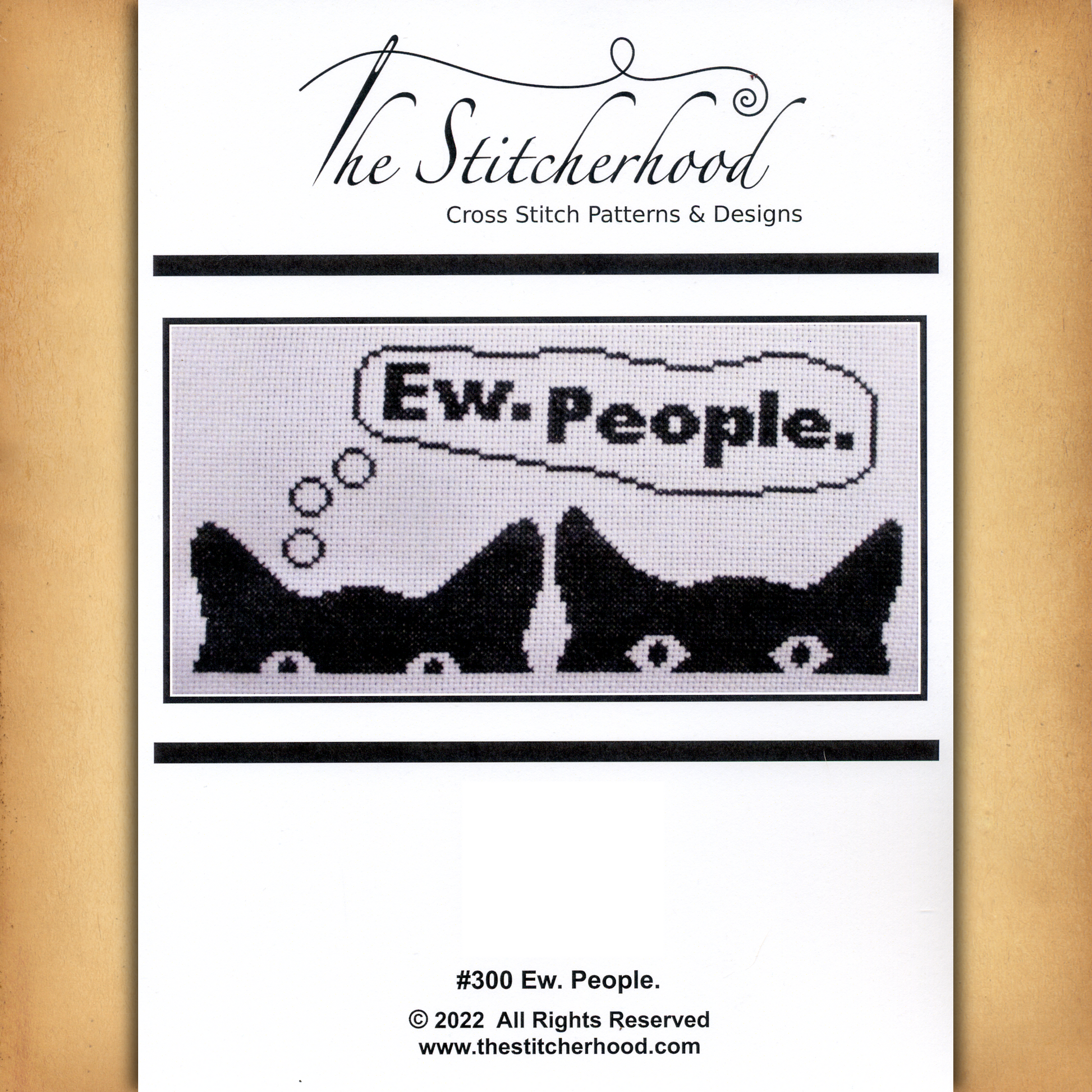 "Ew. People." Cross Stitch Pattern