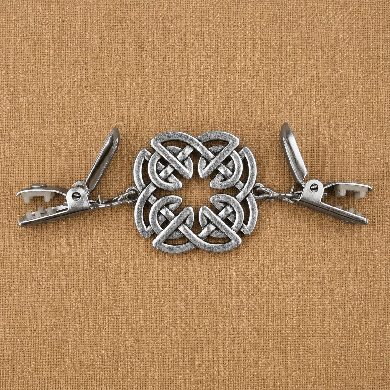 Square Celtic Knot Cloak Clasp