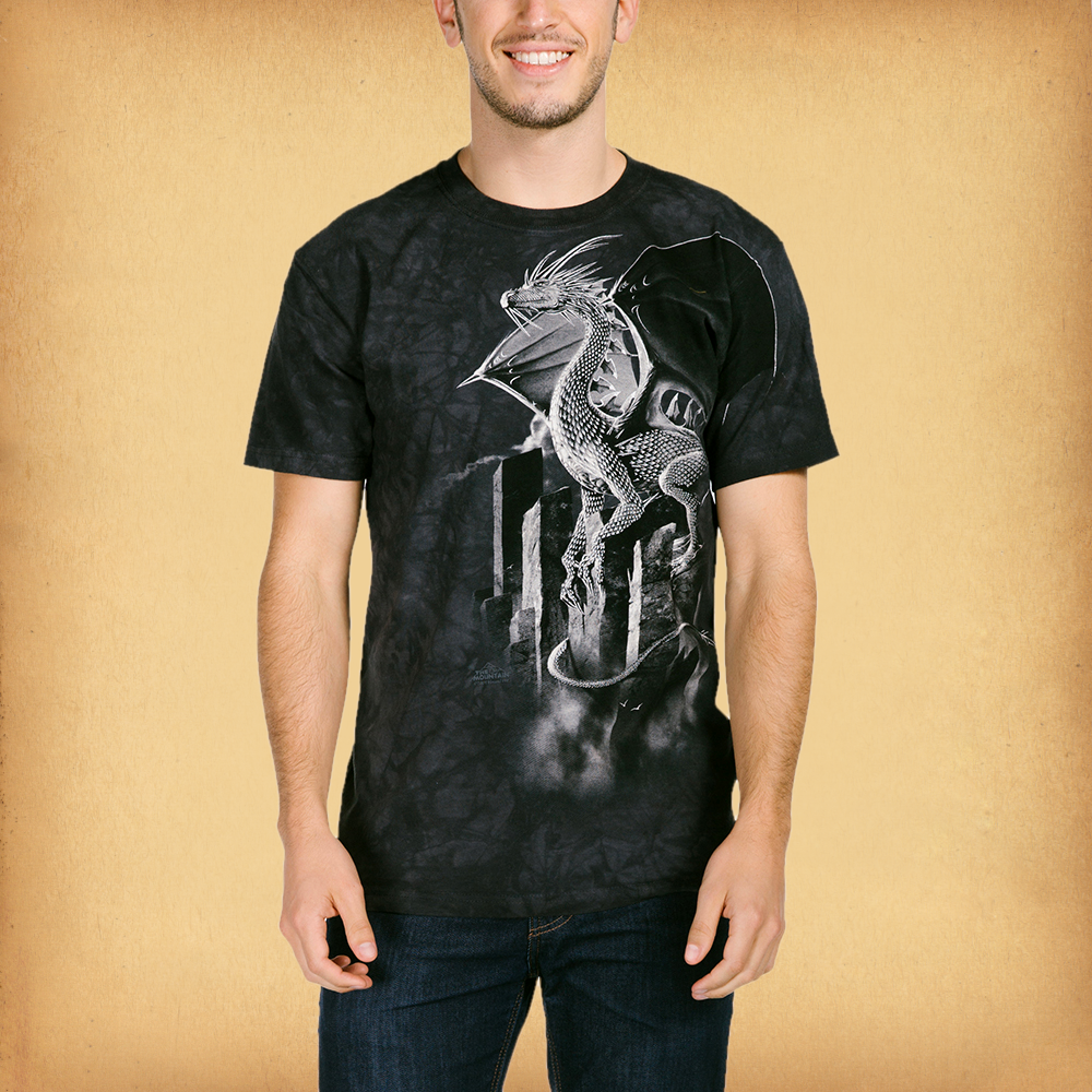 Silver Dragon T-Shirt – Fierce Fantasy Dragon Tee Shirt Silver Dragon T-Shirt – Fierce Fantasy Dragon Tee Shirt