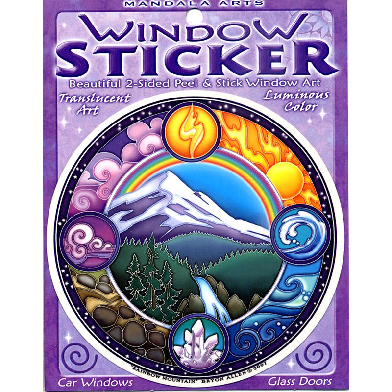 Rainbow Mountain Window Sticker