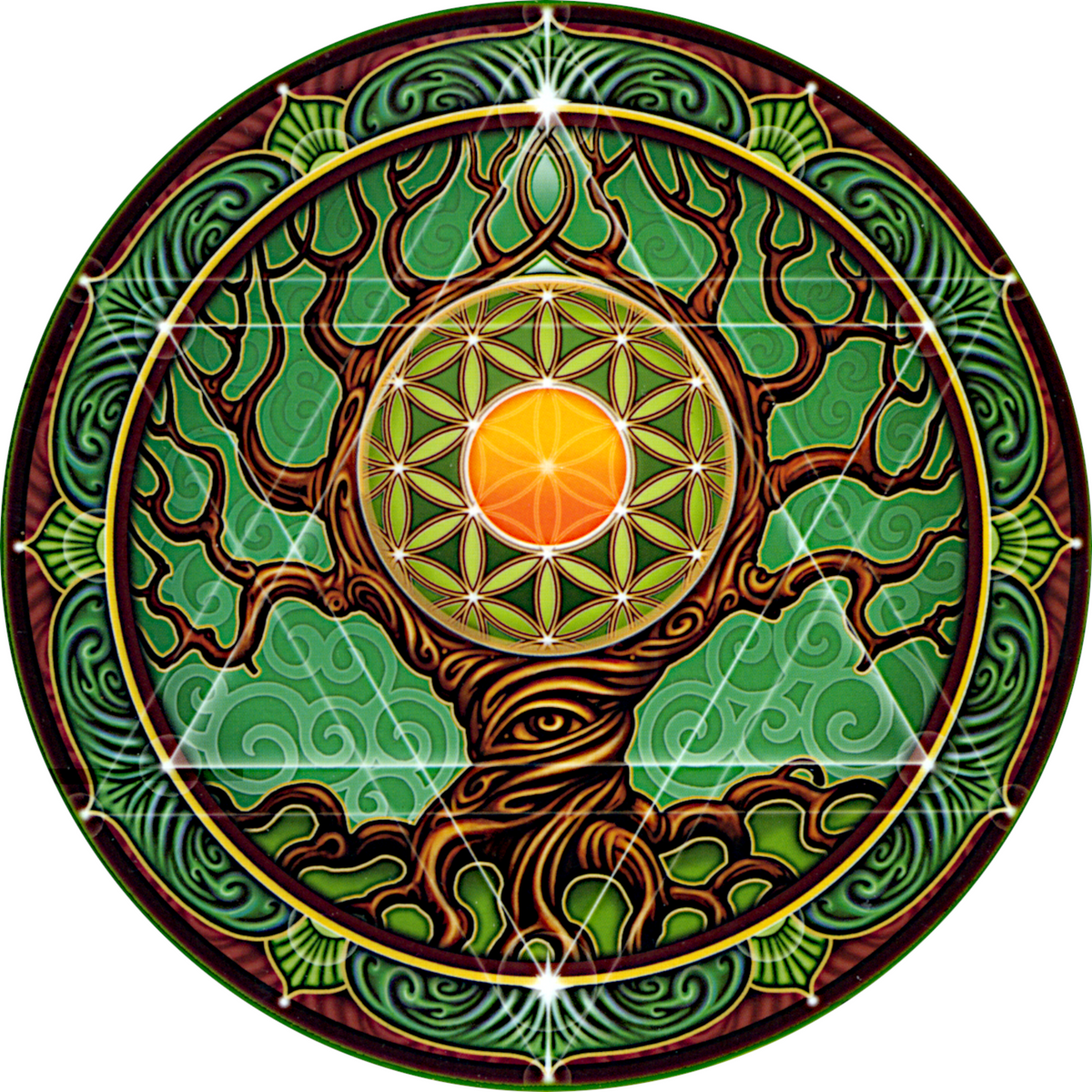 Wisdom Sticker Ancient Wisdom Window Sticker– Tree of Life Sacred Geometry Decal