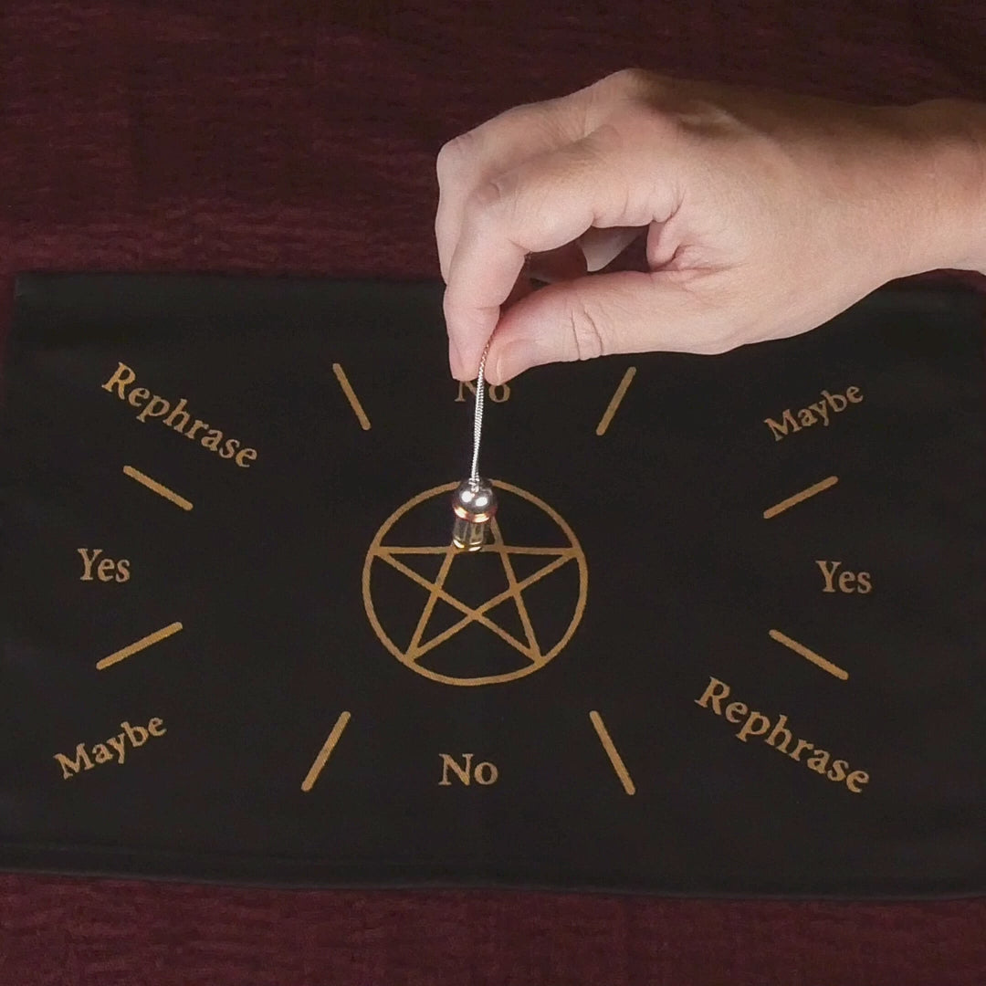 Hidden Chamber Divination Pendulum with Copper and Brass Accents