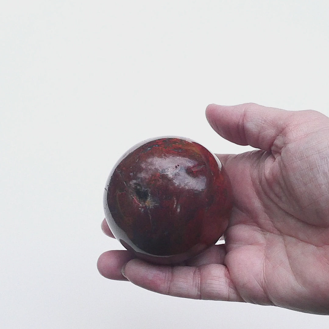 Polished Brecciated Jasper Sphere #2
