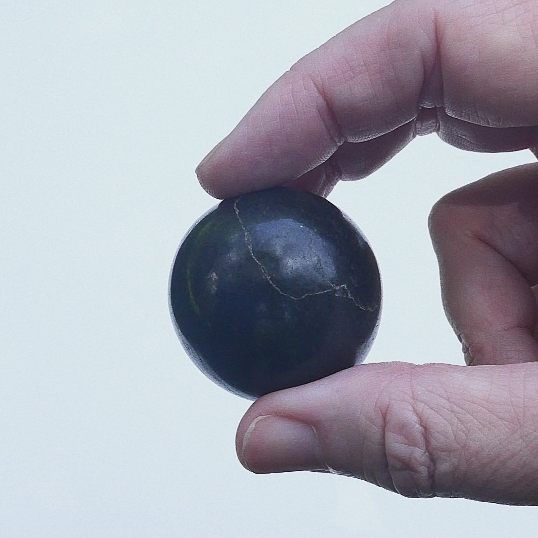 Polished Black Gemstone Sphere