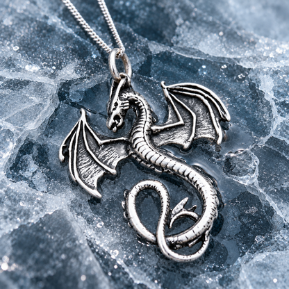 Silver Flying Dragon Pendant