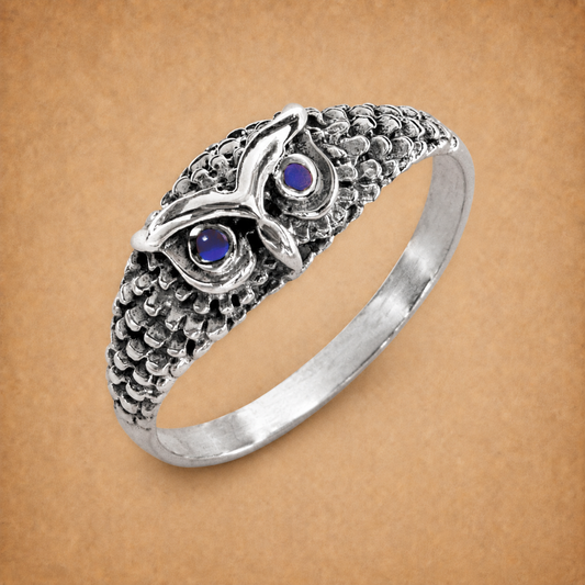 Silver Owl Ring